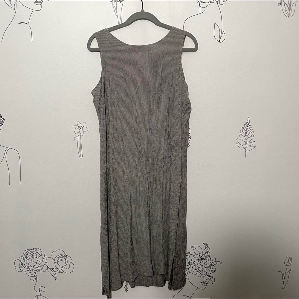 Vintage 90s Classic Black and White Striped Dress VALERIE STEVENS